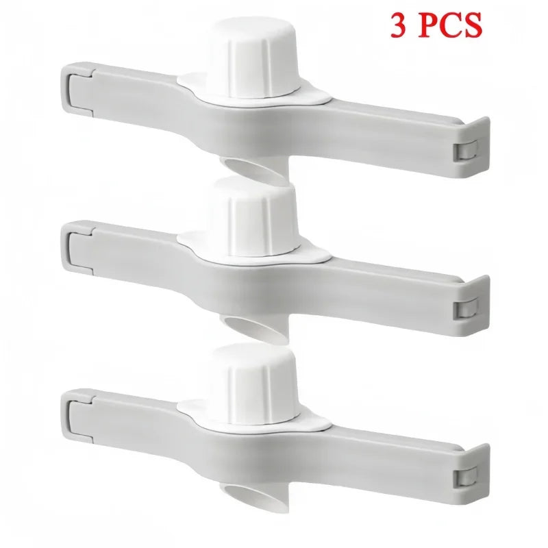 Food Bag Sealing Clips with Screw Cap – Freshness Keeper Food Bag Sealing Clip Babs Gray 3pcs