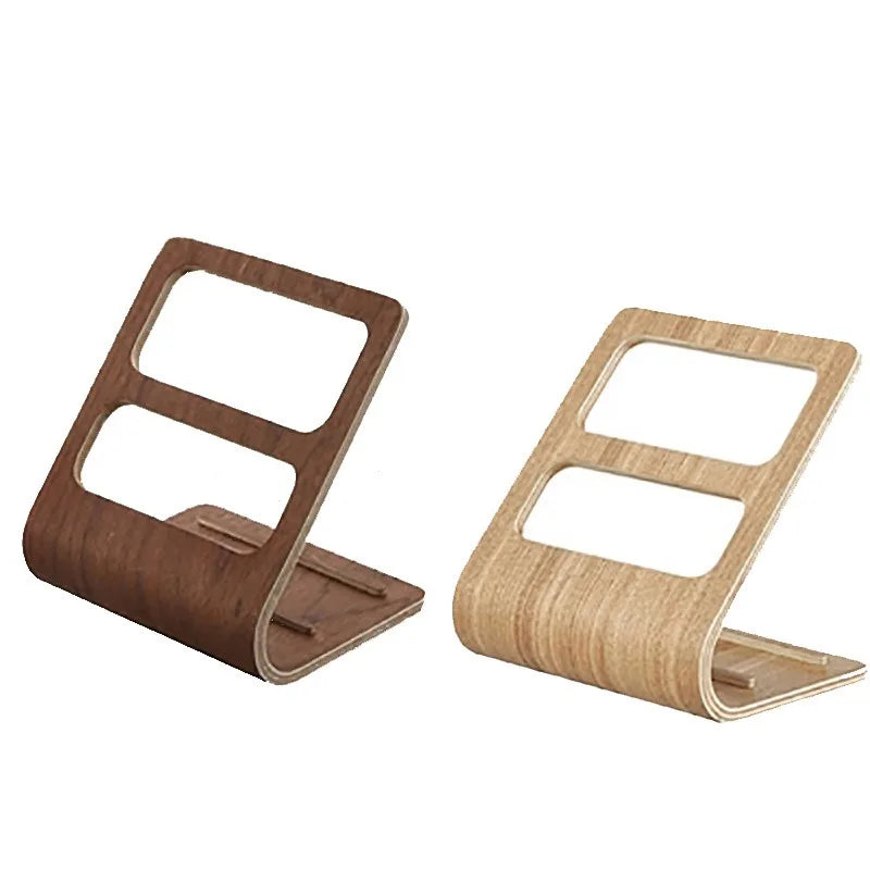Wood Remote Control & Desk Organizer Stand – Dual Slot Desktop Organizer Stand Babs
