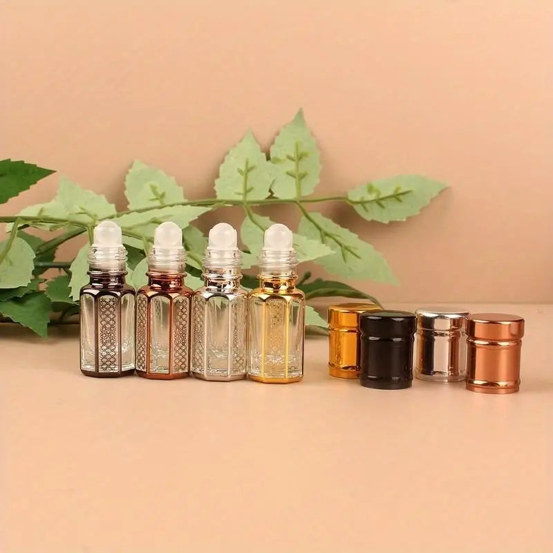 12ML Refillable Golden Glass Roller Bottle – Essential Oil & Perfume Essential Oil Roller Bottle Babs