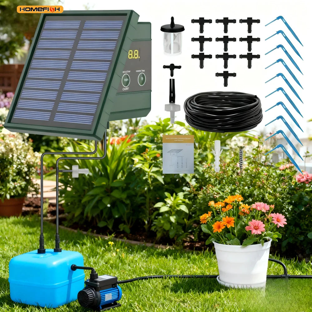 Solar Automatic Drip Irrigation System – Gardens & Raised Beds Drip Irrigation Kit Babs