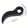 Adjustable Bullhorn Pry Bar Adapter | Carbon Steel 1/2" Drive Pry Bar Adapter Babs black