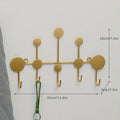 Scandinavian Wall Hook Rack – Entryway Key & Coat Hanger Wall Hook Rack Babs gold