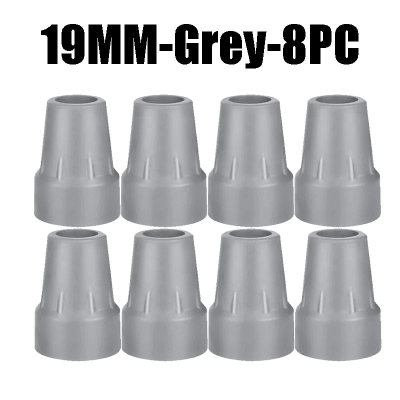 Rubber Cane Tips Anti-Slip Caps for Walking Sticks & Crutches Cane Tip Caps Babs 19MM-Gray-8PCS