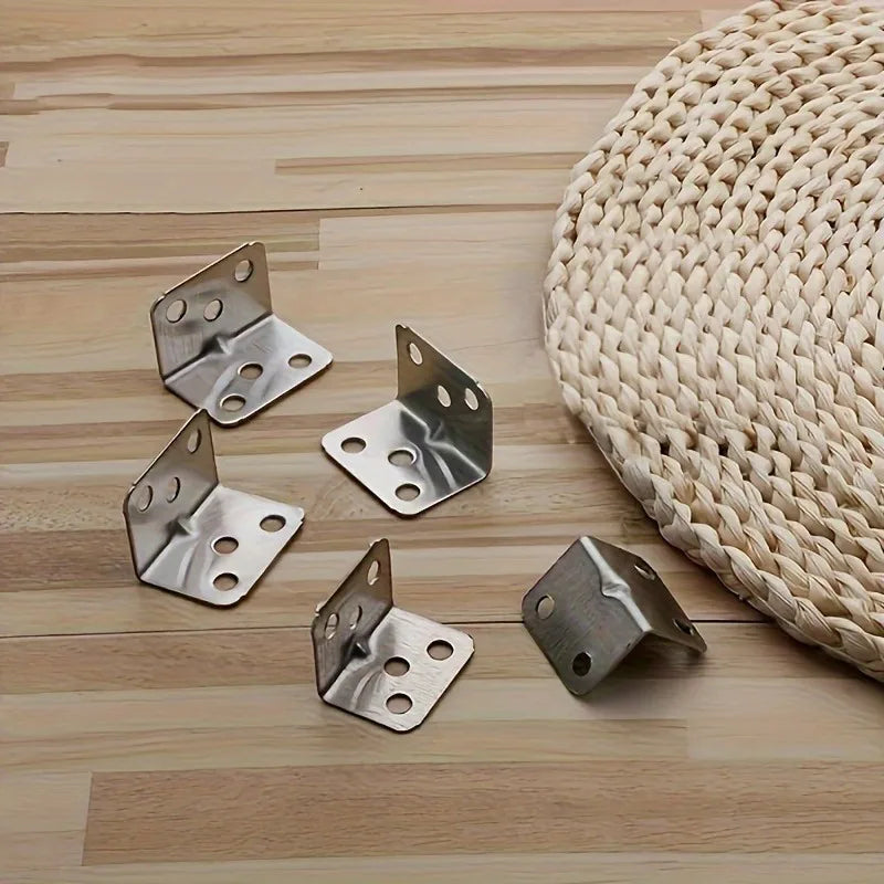 Stainless Steel 90° L-Shaped Right Angle Brackets – 20pcs Right Angle Brackets Babs