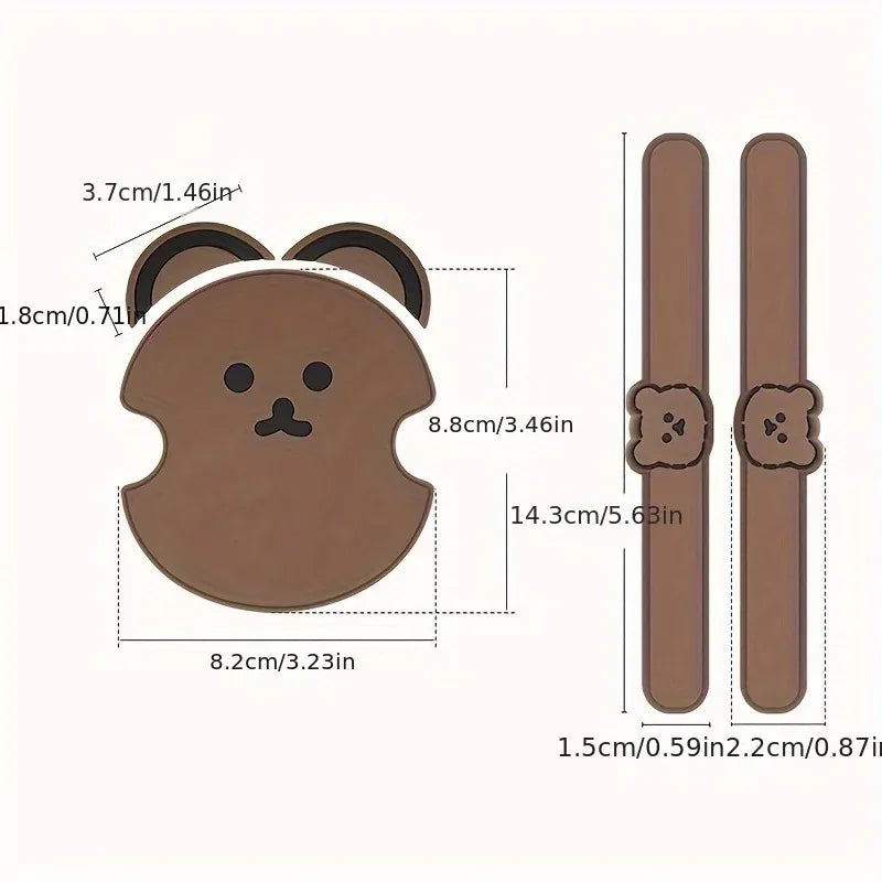 8pcs Bear Silicone Car Door Handle Protector – Anti-Scratch Car Door Protector Babs