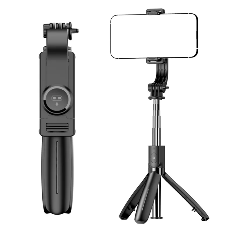 Selfie Stick Floor Tripod with Bluetooth Remote – iOS & Android Selfie Stick Tripod Babs Black