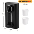 Wall-Mounted Mouthwash Dispenser with 2 Magnetic Cups, USB-C Mouthwash Dispenser Babs Black 540ml