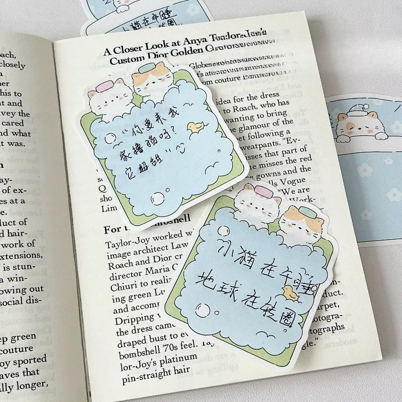 Cute Cat Shaped Sticky Notes – Fun Memo Pads, 30 Sheets Shaped Sticky Notes Babs