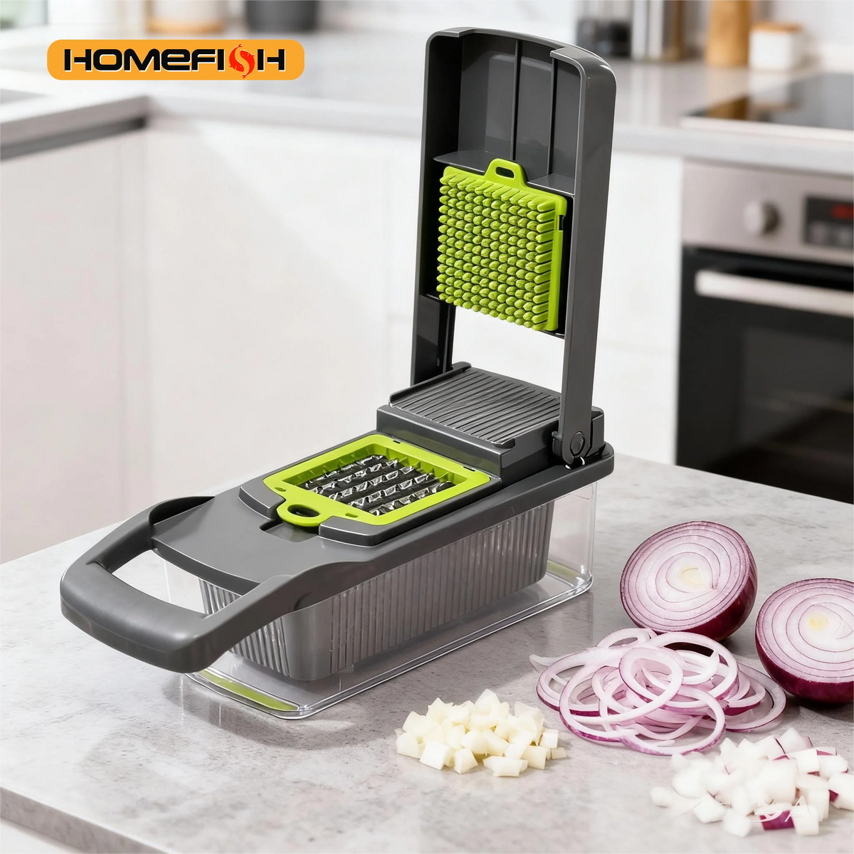 Multi-Function Vegetable Slicer & Shredder with Basket Vegetable Slicer Grater Babs