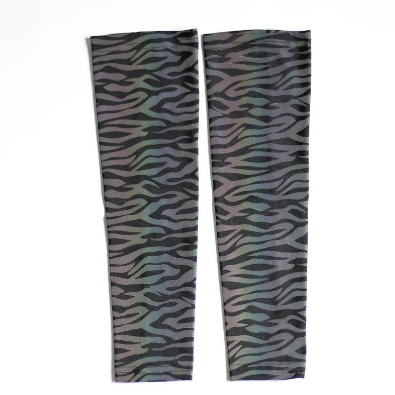 Men's Reflective Arm Sleeves – UV Protection for Cycling & Sports Sports Arm Sleeves Babs Zebra pattern XL