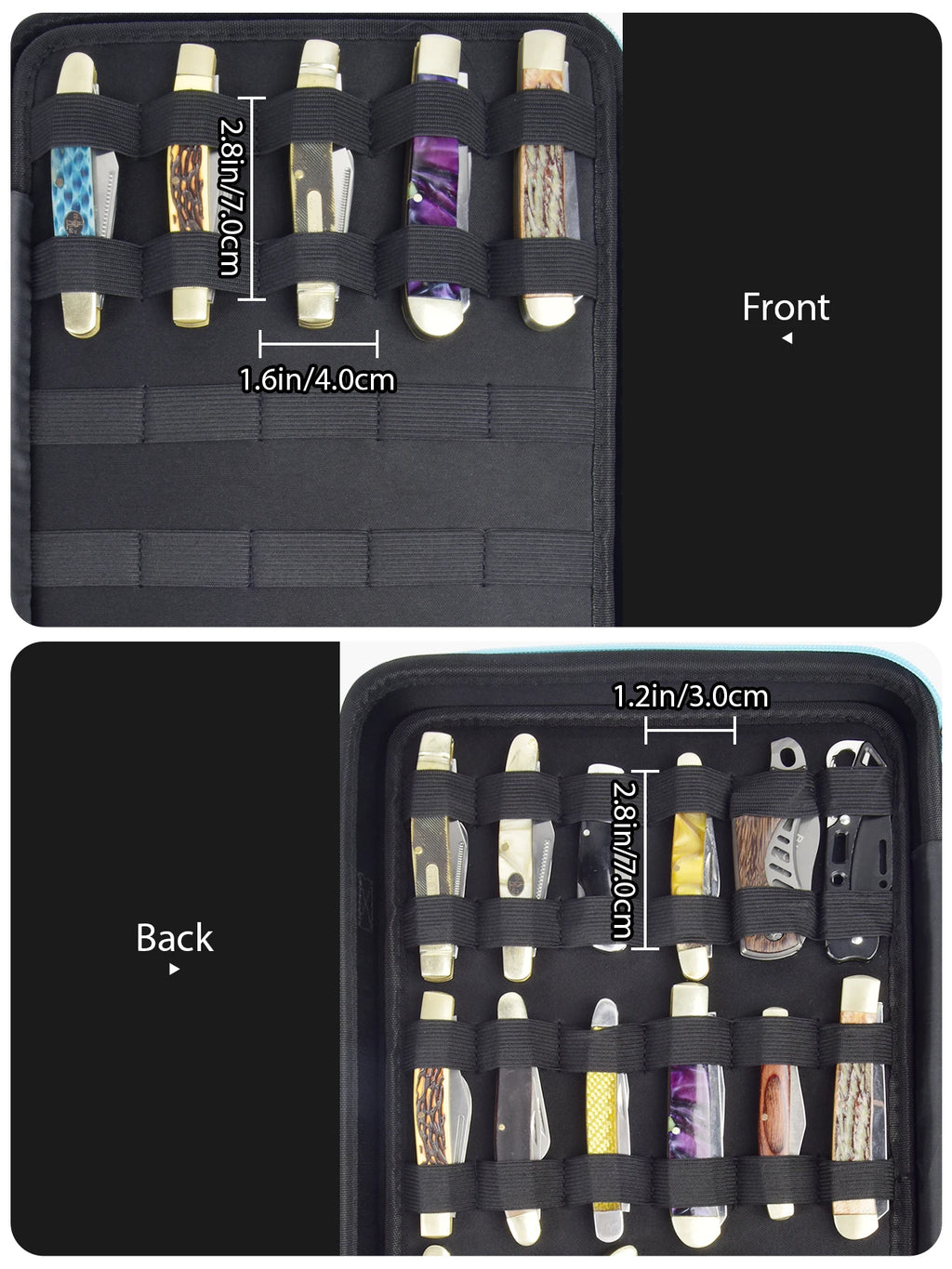 Knife Display Case – 56+ Slot Pocket & Folding Knife Organizer Knife Storage Organizer Babs
