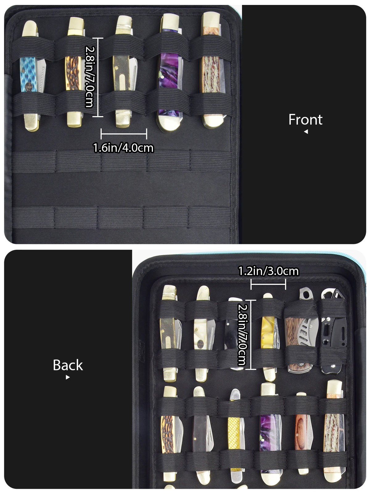 Knife Display Case – 56+ Slot Pocket & Folding Knife Organizer Knife Storage Organizer Babs