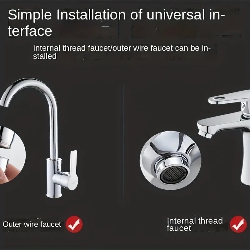 720° Rotatable Splash Filter Faucet Sprayer Head & Tap Adapter Faucet Sprayer Nozzle Babs