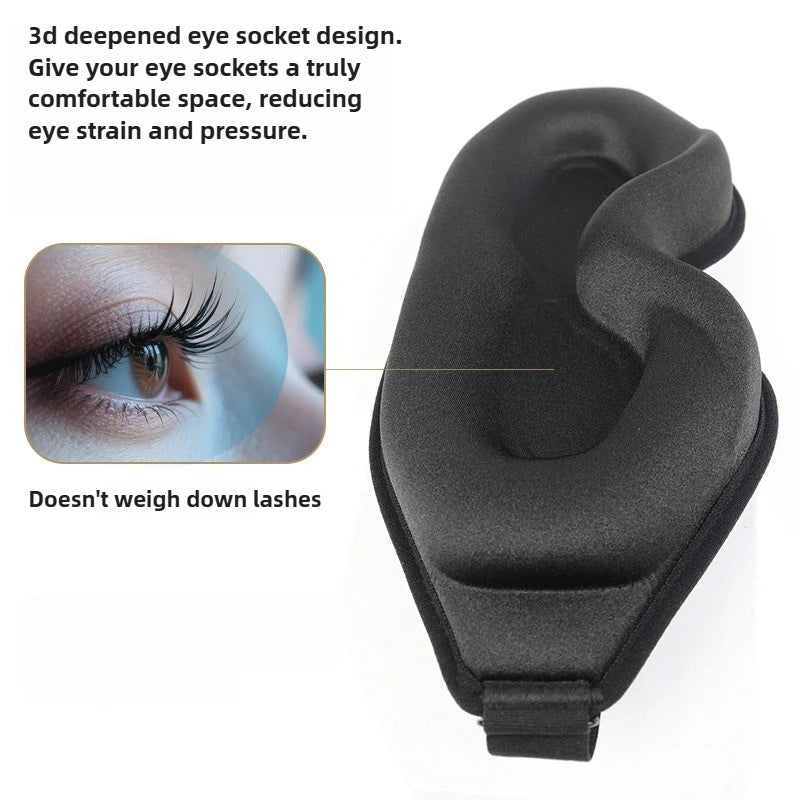 3D Memory Foam Blackout Sleep Eye Mask – Zero Eye Pressure Sleep Eye Mask Babs