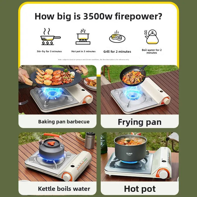 Portable Ultra-Thin Gas Stove | Camping BBQ Hot Pot Burner Portable Camp Stove Babs