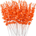 Artificial Eucalyptus Leaves 10/20/50pcs – Faux Plant Décor Artificial Plant Stems Babs Orange 20pcs