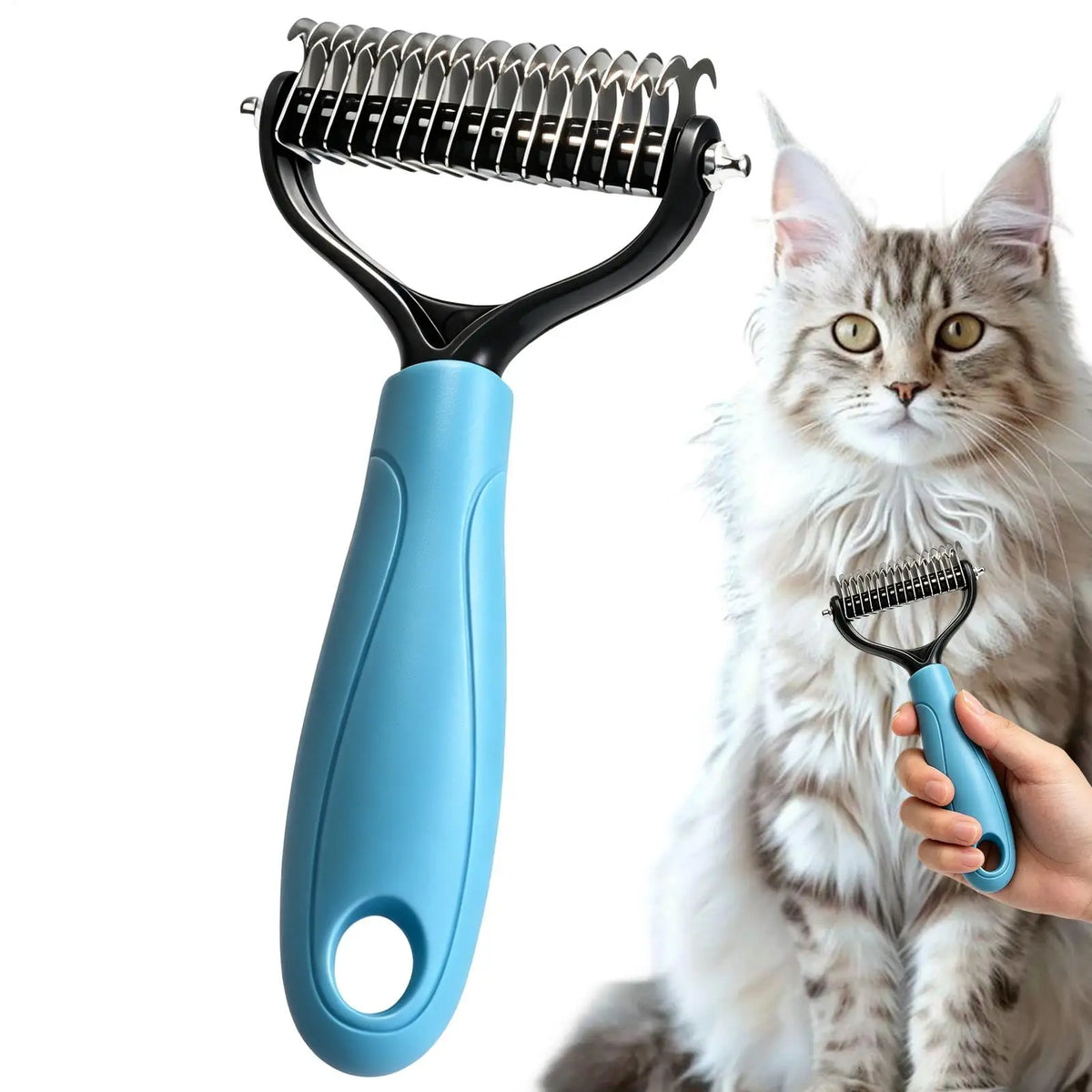 Professional Pet Undercoat Rake – Cat & Dog Grooming Comb Pet Grooming Rake Babs