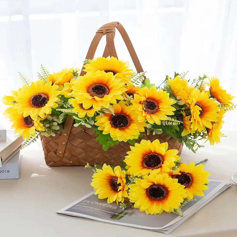 Artificial Silk Sunflower Bouquet – Wedding & Home Décor Artificial Flower Bouquet Babs