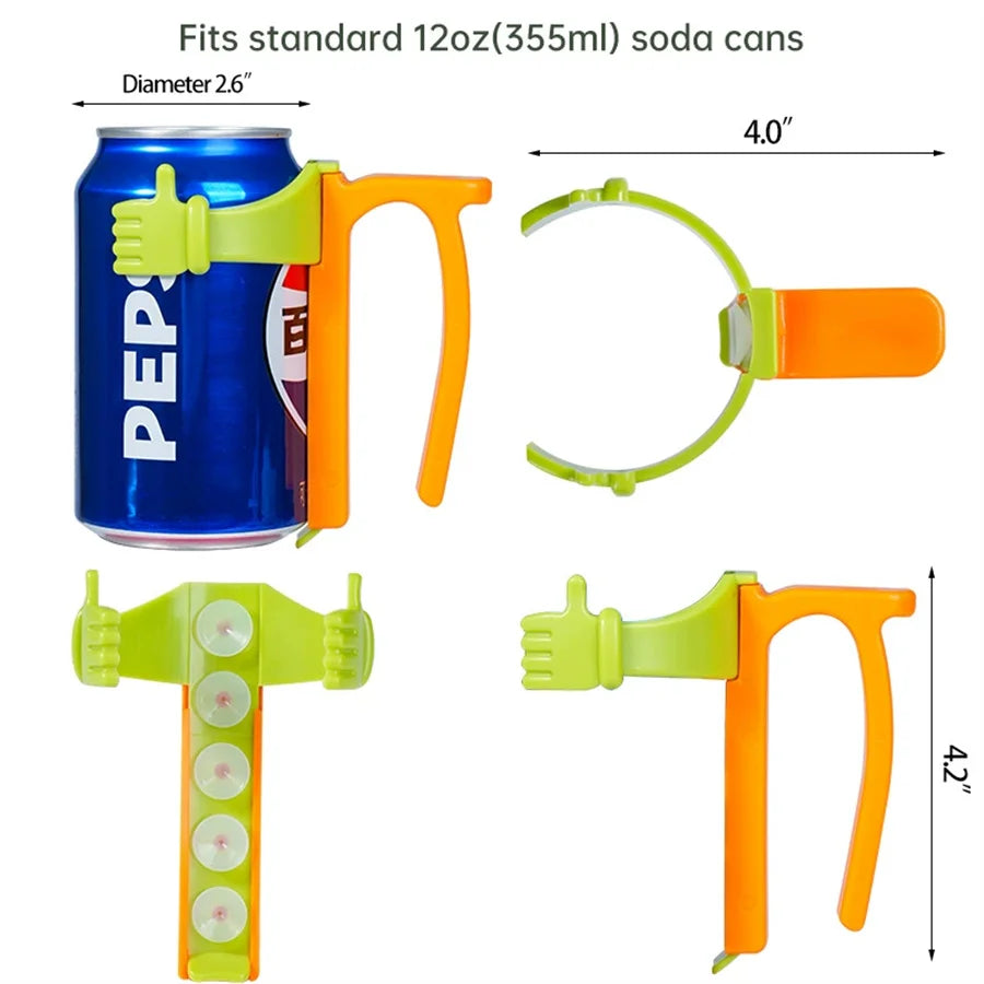 Soda Can Lid & Holder – Anti-Spill, Straw & Easy Pull Can Lid & Holder Babs