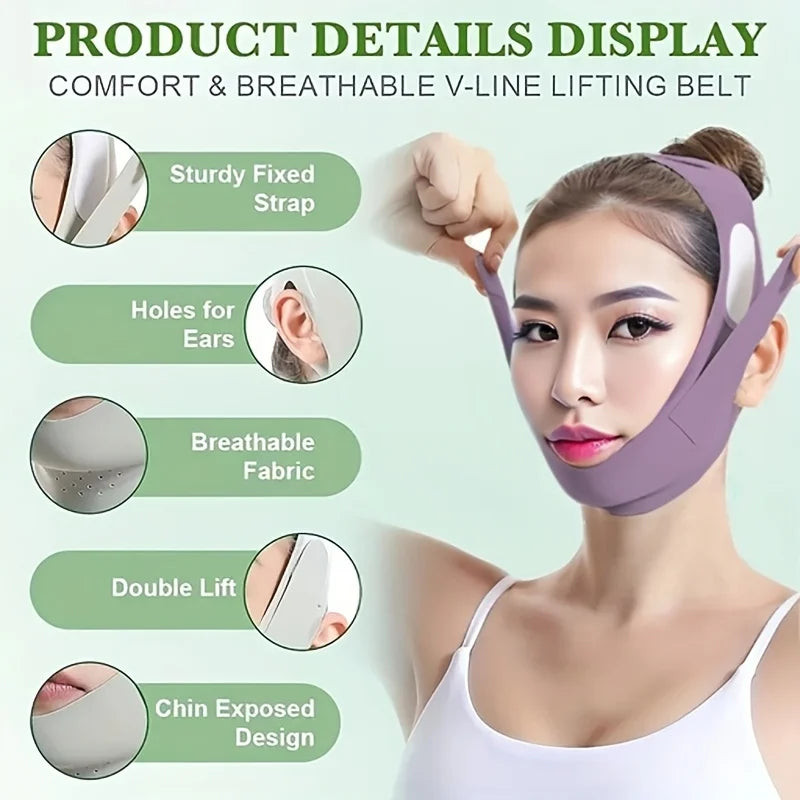 Adjustable V-Shape Face Lift Mask – Jawline Shaping Strap Face Shaping Mask Babs