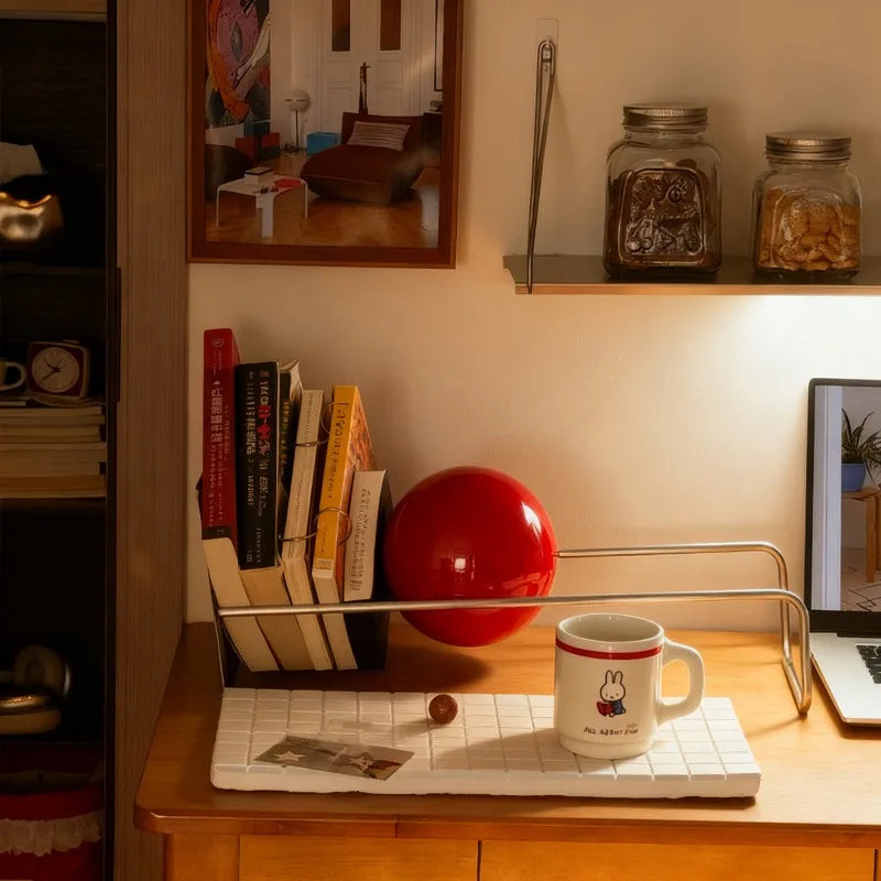 Gravity Ball Stainless Steel Book Stand | Modern Desk Bookshelf Desk Bookshelf Stand Babs