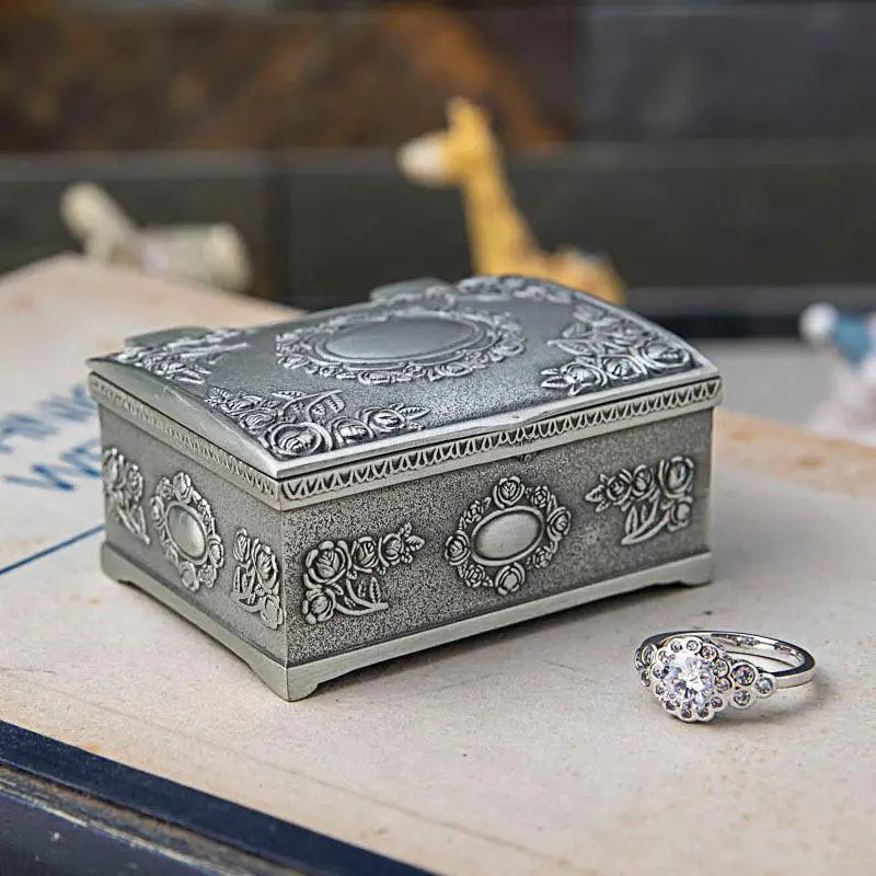 European Retro Zinc Alloy Jewelry Box – Ring & Necklace Storage Jewelry Storage Box Babs
