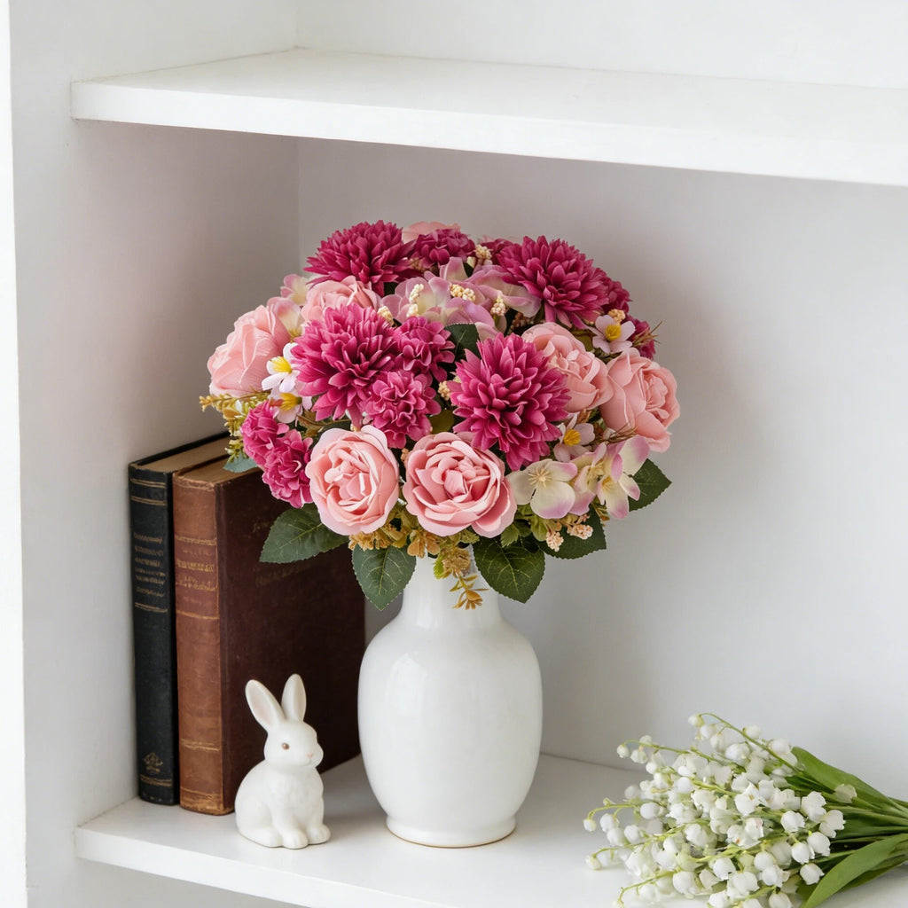 Artificial Silk Peony & Chrysanthemum Flowers – Wedding Décor Artificial Silk Flowers Babs