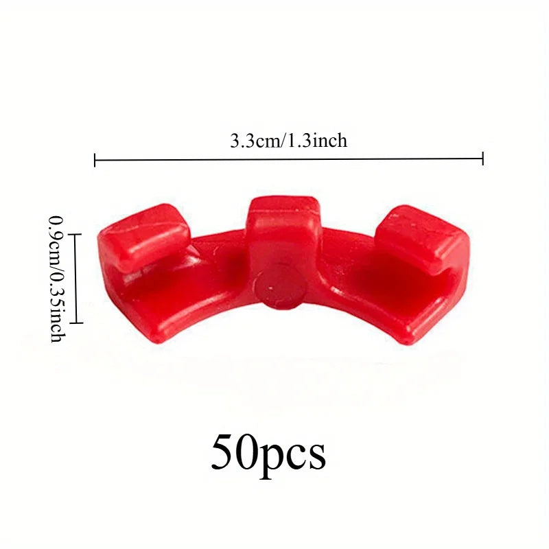 50pcs Plant Bending Clips – 90° Adjustable Training Clamps Plant Training Clips Babs Red