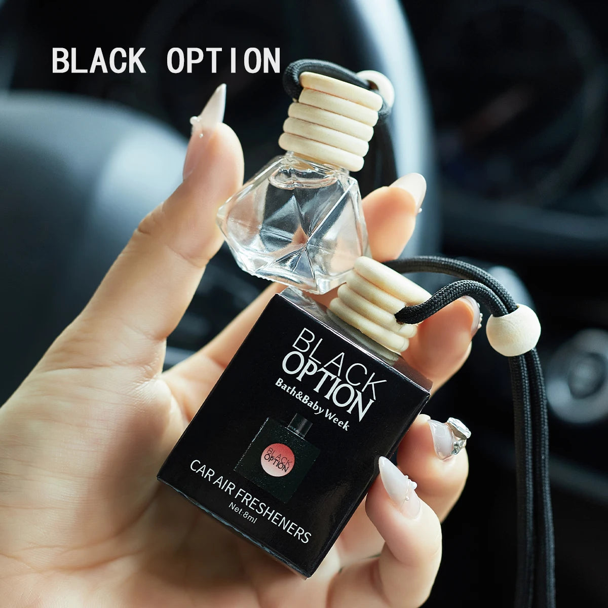 Car Air Freshener Rope Fragrance – Long-Lasting Scent Car Air Freshener Babs BLACK OPTION