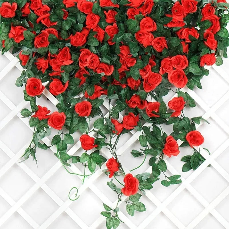 2.3M Silk Rose Artificial Flower Vine – Wedding & Home Decor Artificial Flower Vine Babs