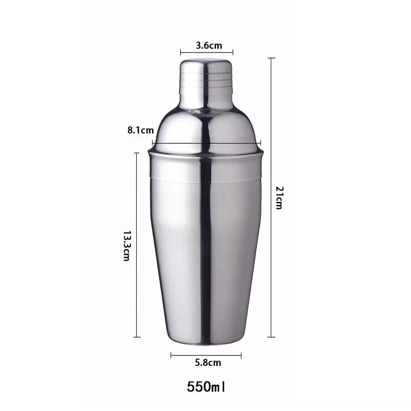Stainless Steel Cocktail Shaker 350/550/750ml – Bar Mixer Cocktail Shaker Babs 550ML