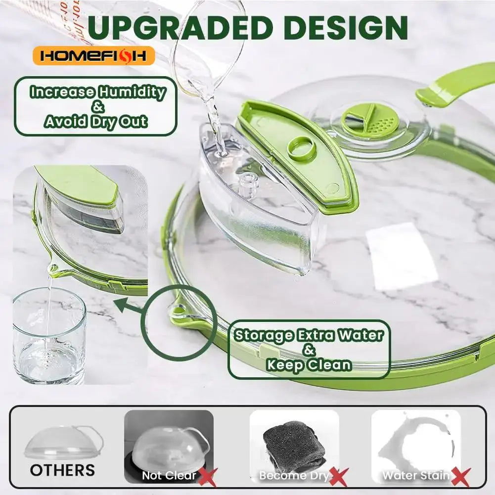 Clear Microwave Food Cover with Steamer & Handle Microwave Food Cover Babs