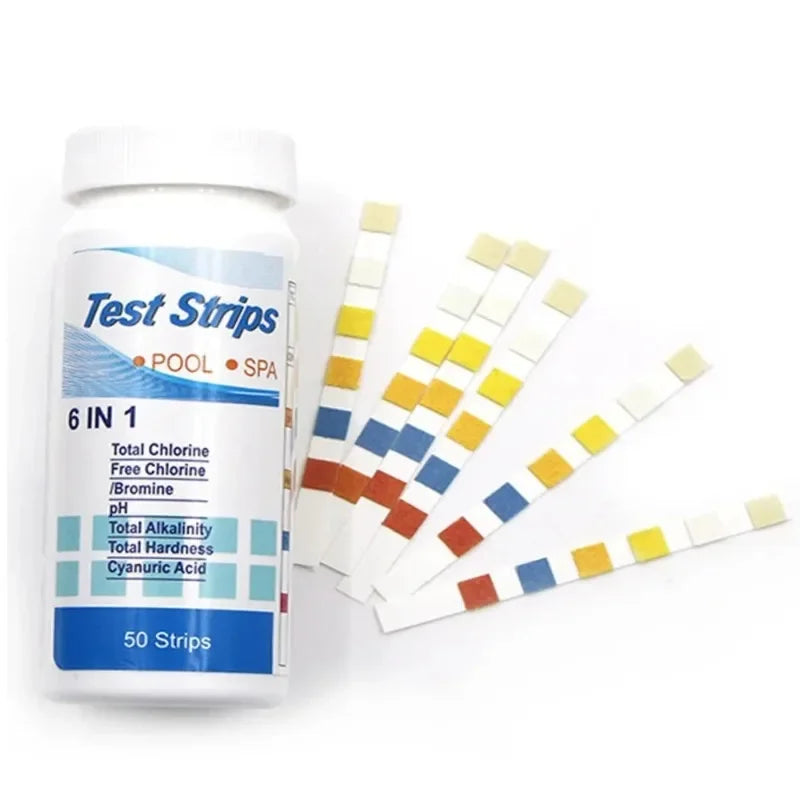 Pool & Spa Water Test Strips 50PCS – pH, Chlorine & Hardness Pool Water Test Strips Babs