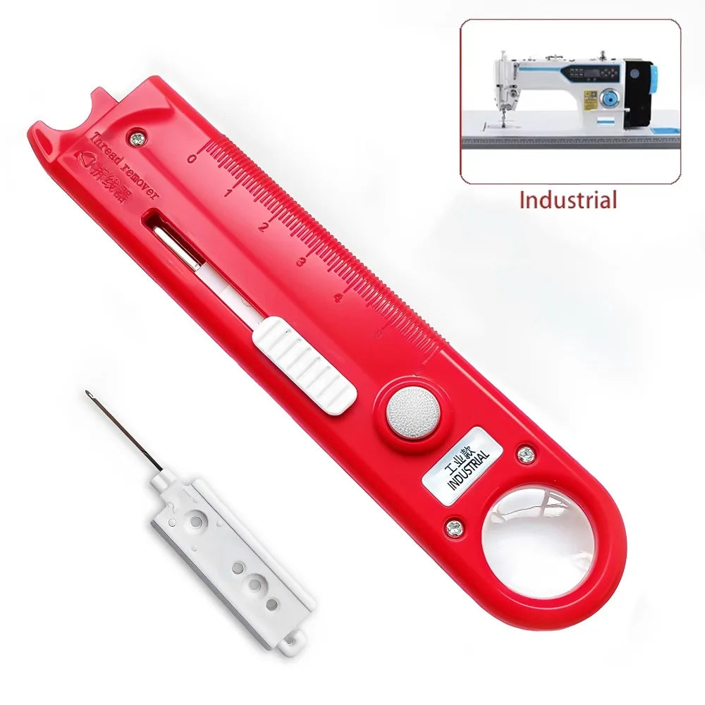 Automatic Needle Threader with Magnifier & Ruler | Sewing Tool Needle Threader Tool Babs Red Industrial-1PC