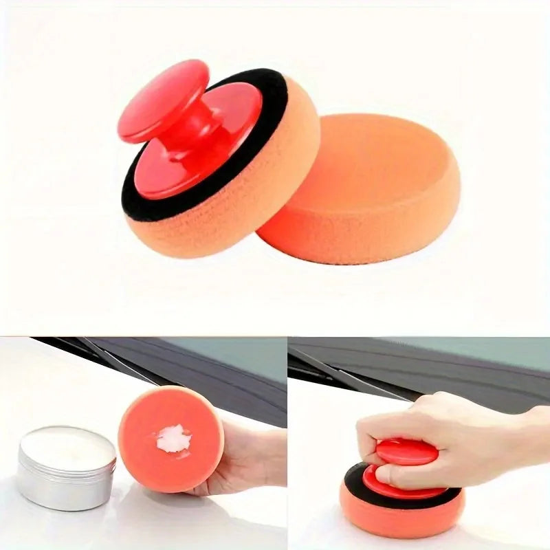 Car Wax Applicator Kit – Polyurethane Sponge Pads & Handle Car Wax Applicator Kit Babs