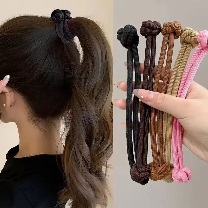 2/4pcs Stretch Rubber Hair Ties – Elastic Scrunchies for Women Elastic Hair Ties Babs