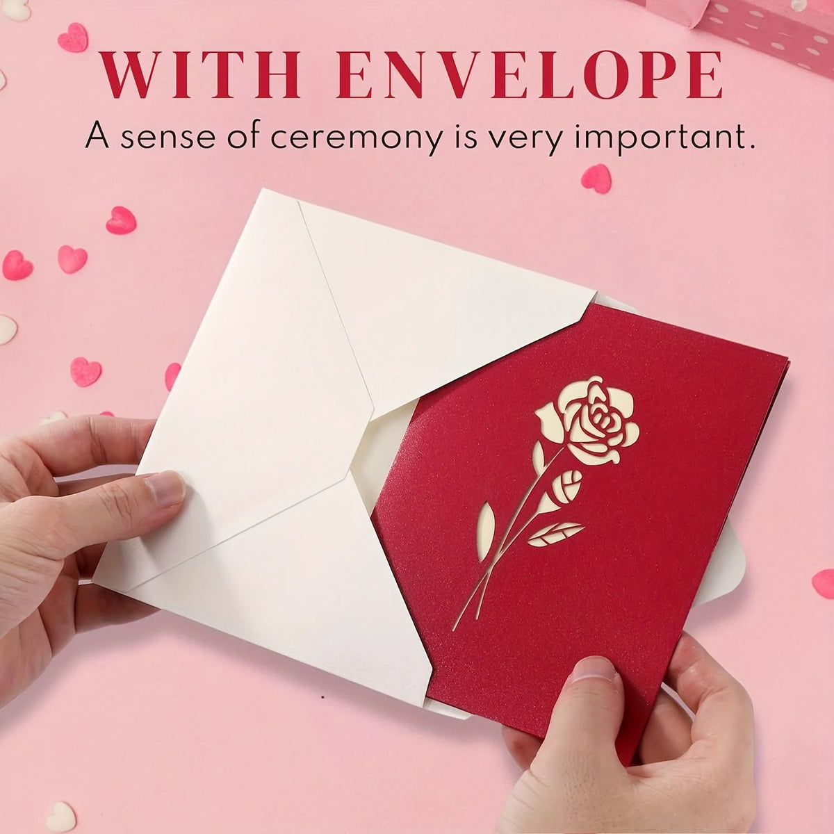 Rose 3D Pop-Up Card – Birthday & Mother's Day Gift Card Pop-Up Greeting Card Babs