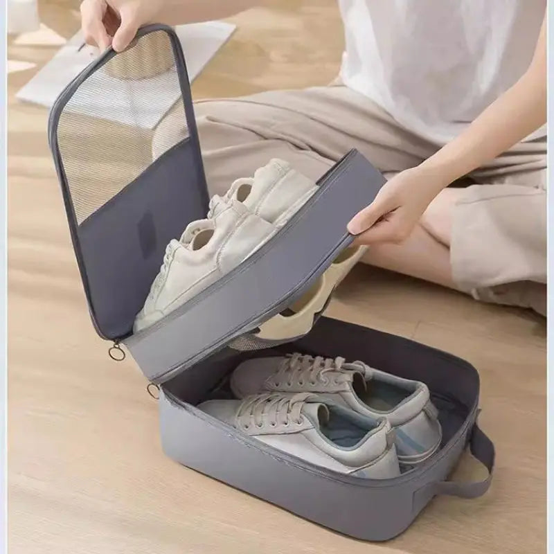 Travel Shoe Bag – Breathable Mesh, Dustproof, 2-3 Pairs Travel Shoe Bag Babs
