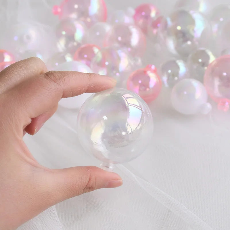 10Pcs Clear Bubble Ball Cake Toppers – Pearl Party Decoration Cake Toppers Babs