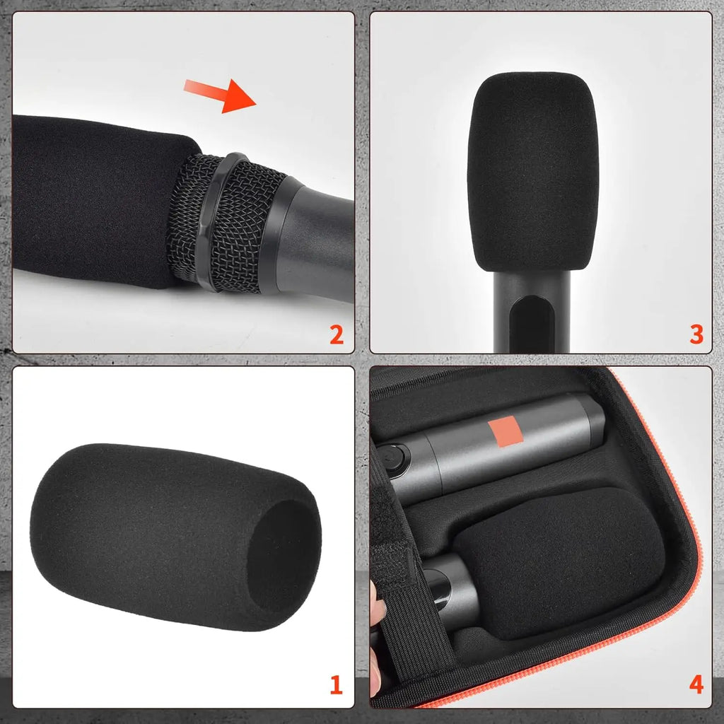 Wireless Microphone Case for JBL PartyBox – Shockproof EVA Microphone Carrying Case Babs