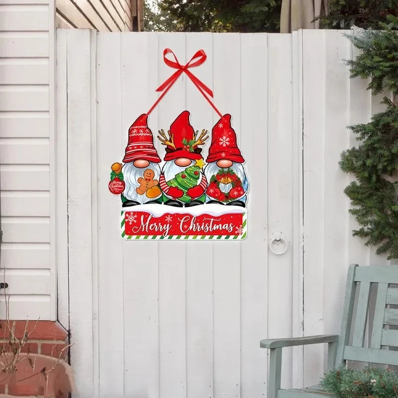 Christmas Door Hanger Ornaments – Santa, Snowman & Xmas Tree Christmas Ornaments Babs