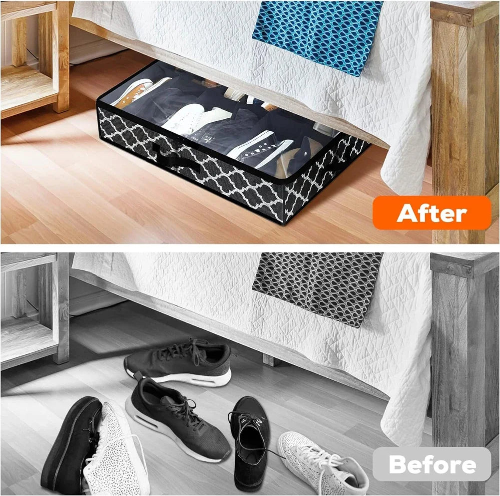 Under Bed Shoe Organizer – 12-Pair Foldable Storage Bag Shoe Storage Organizer Babs