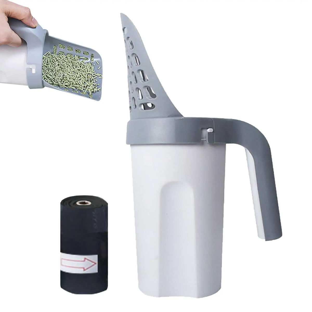 Non-Stick Cat Litter Scoop with Garbage Bags | Easy Clean Cat Litter Scoop Babs