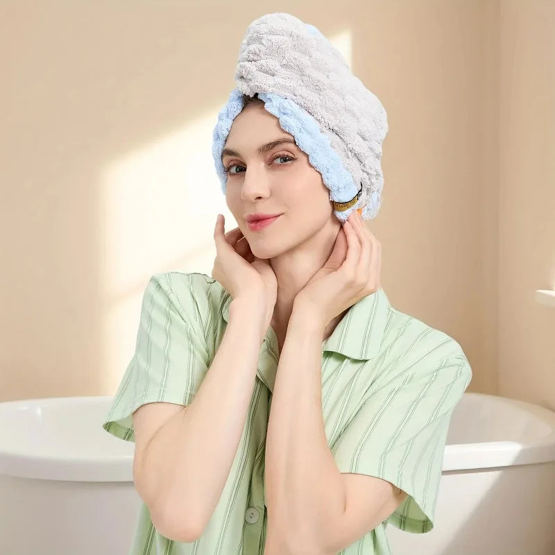 Quick-Dry Microfiber Hair Towel Cap – Oversized & Absorbent Hair Towel Cap Babs