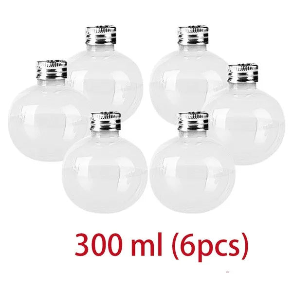 6-Pack Ball Christmas Tree Ornament Drink Bottles | 50ml Christmas Ornament Bottles Babs