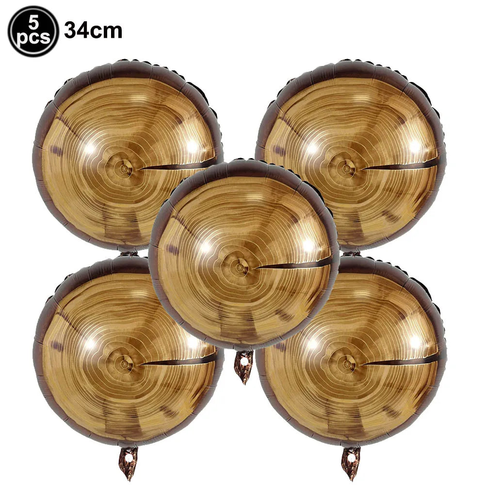 5-Piece Western Cowboy Foil Balloons – Party Decor Set Party Foil Balloons Babs Chocolate As show
