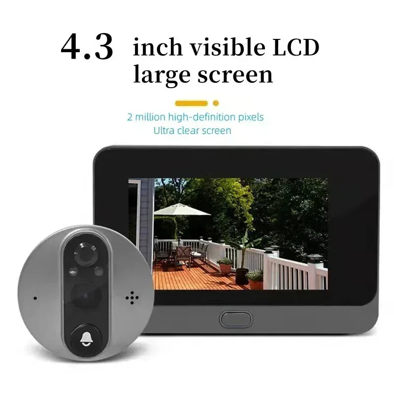WiFi Smart Video Doorbell 4.3" 1080P Night Vision TUYA PIR Smart Video Doorbell Babs