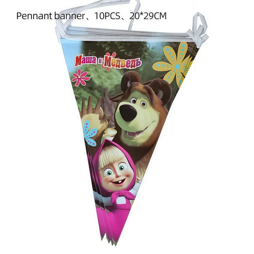 Bear Theme Kids Birthday Party Kit – Plates, Cups & Balloons