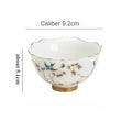 Hand Painted Magpie Blossom Ceramic Tea Cup | Gold Trim Ceramic Tea Cup Babs <200ml Master Cup