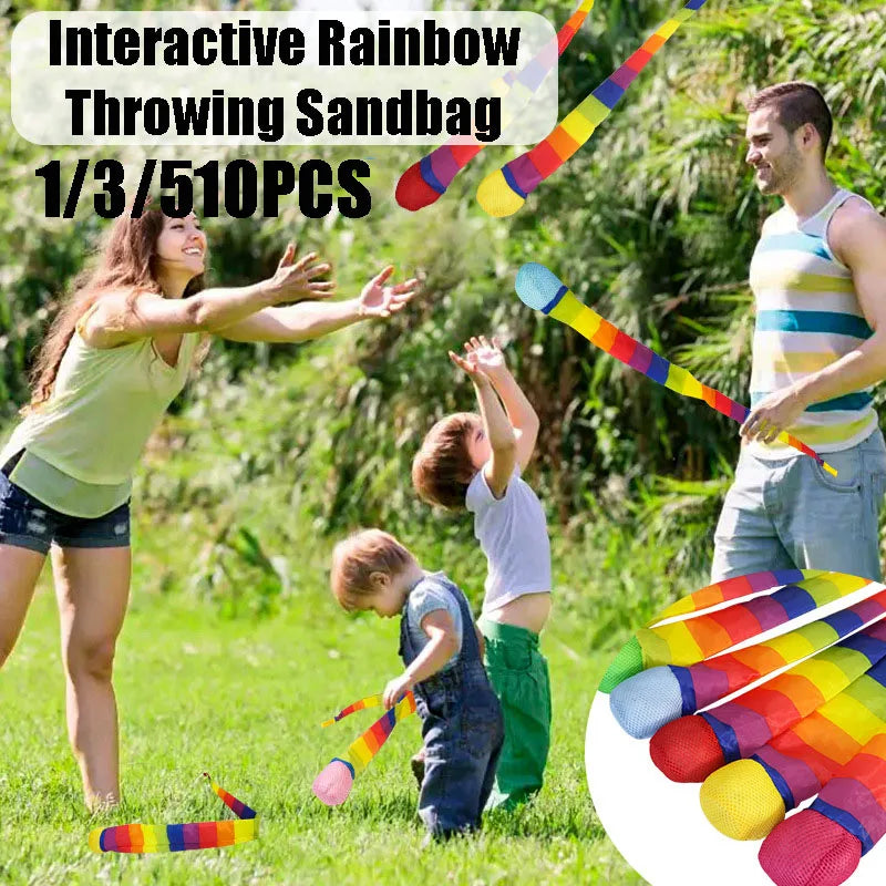 Rainbow Ribbon Throwing Ball – Fun Outdoor Toy for Kids Kids Throwing Ball Babs